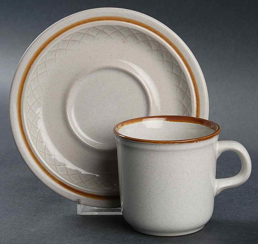 Dawn Flat Cup & Saucer Set by Nikko-1