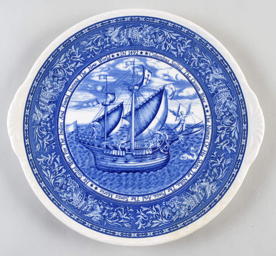 Discovery 1492 Handled Cake Plate by Nikko-1