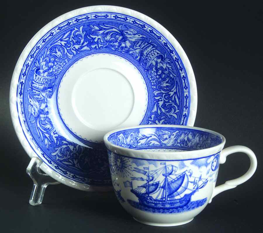 Discovery 1492 Flat Cup & Saucer Set by Nikko-1