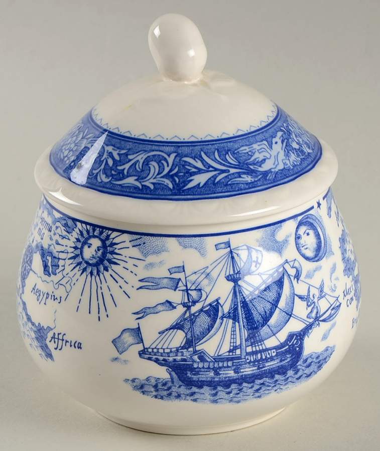 Discovery 1492 Sugar Bowl & Lid by Nikko-1