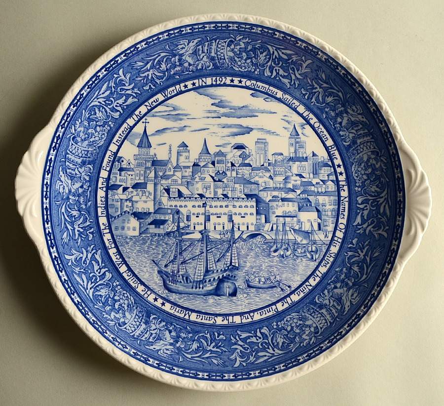 Discovery 1492 Handled Cake Plate by Nikko-1