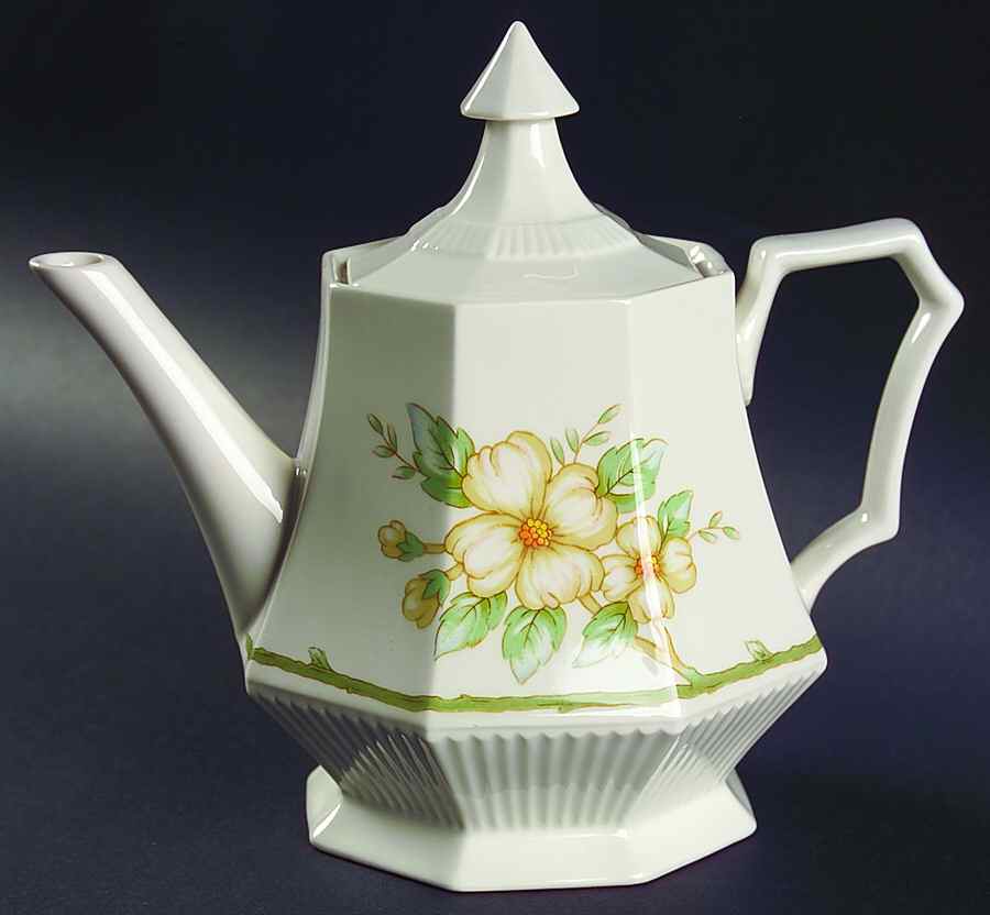 Dogwood Teapot & Lid by Nikko-1