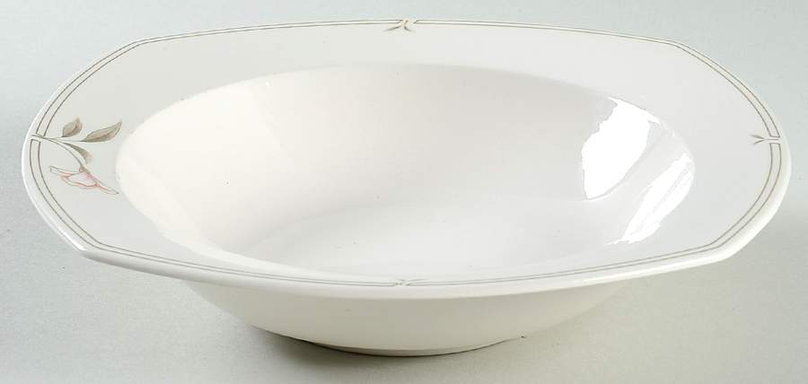 Dove Gray Rim Soup Bowl by Nikko-1