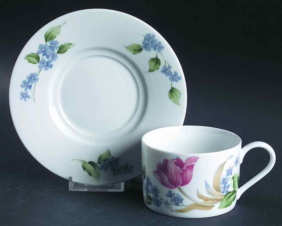 Dutch Treat Flat Cup & Saucer Set by Nikko-1