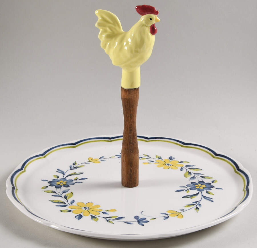 Early Bird Round Serving Plate with Handle (DP) by Nikko-1