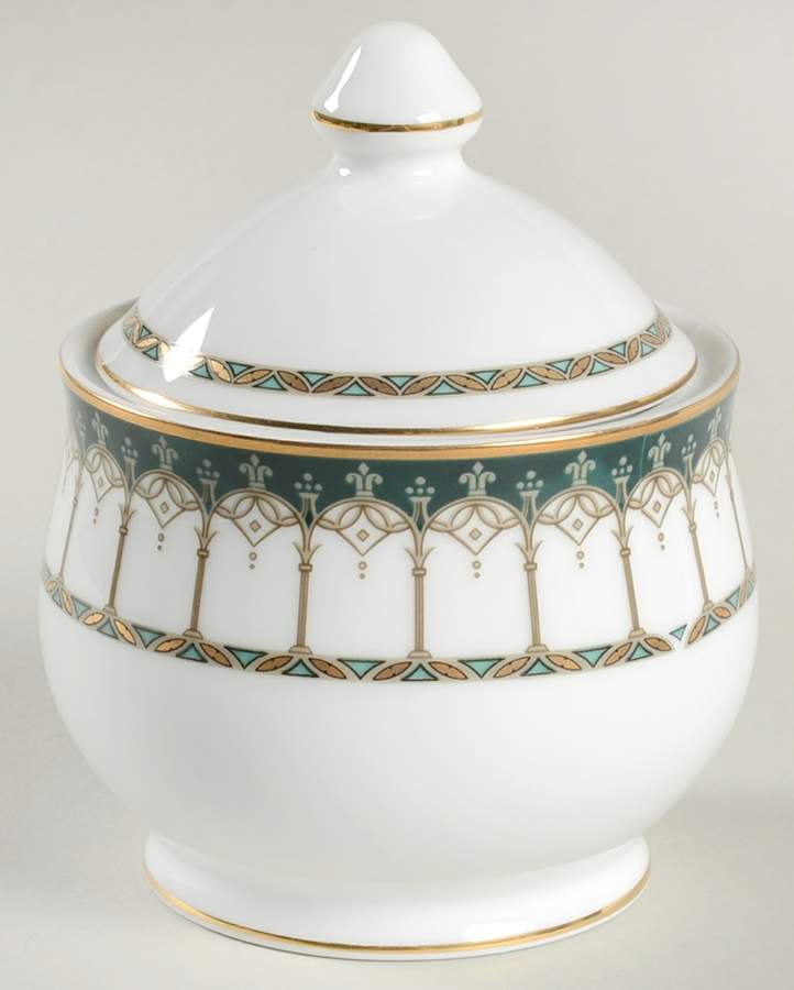 Emeraude Sugar Bowl & Lid by Nikko-1
