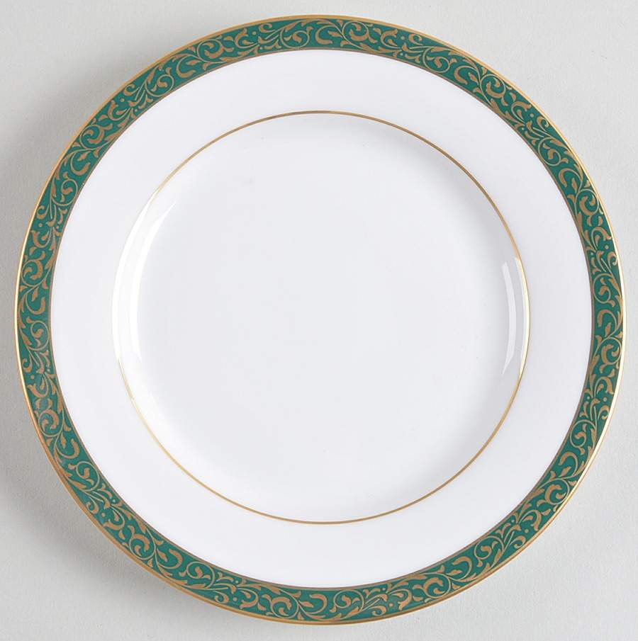 Emerald Filigree Bread & Butter Plate by Nikko-1