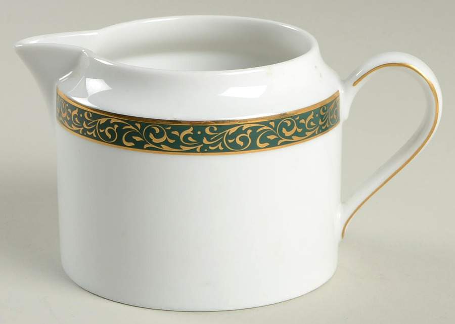 Emerald Filigree Creamer by Nikko-1
