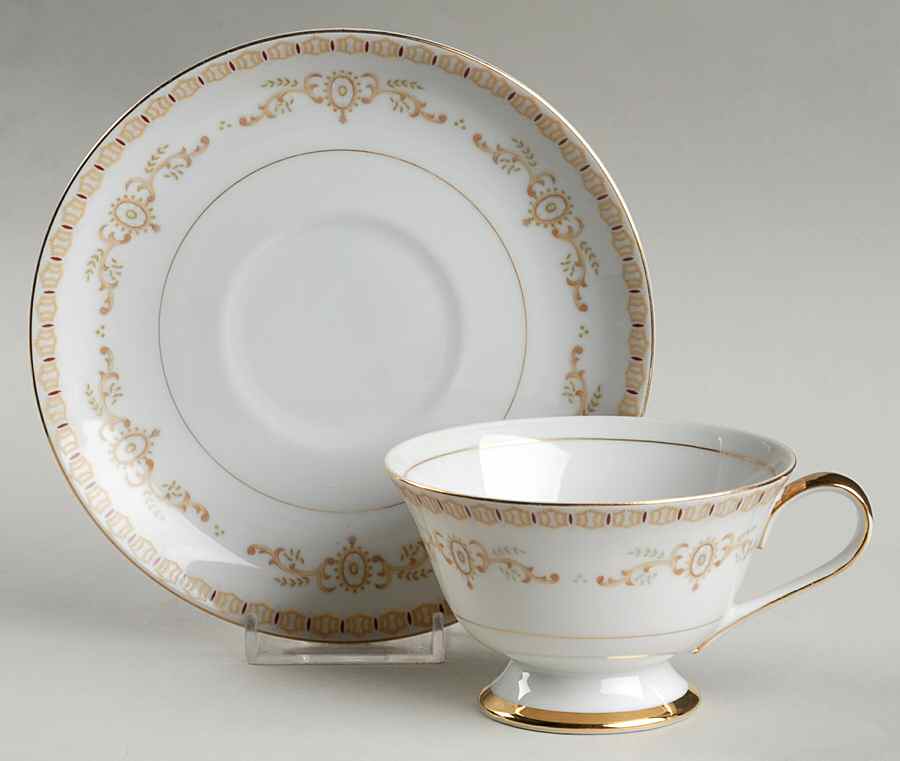 Empire Footed Cup & Saucer Set by Nikko-1