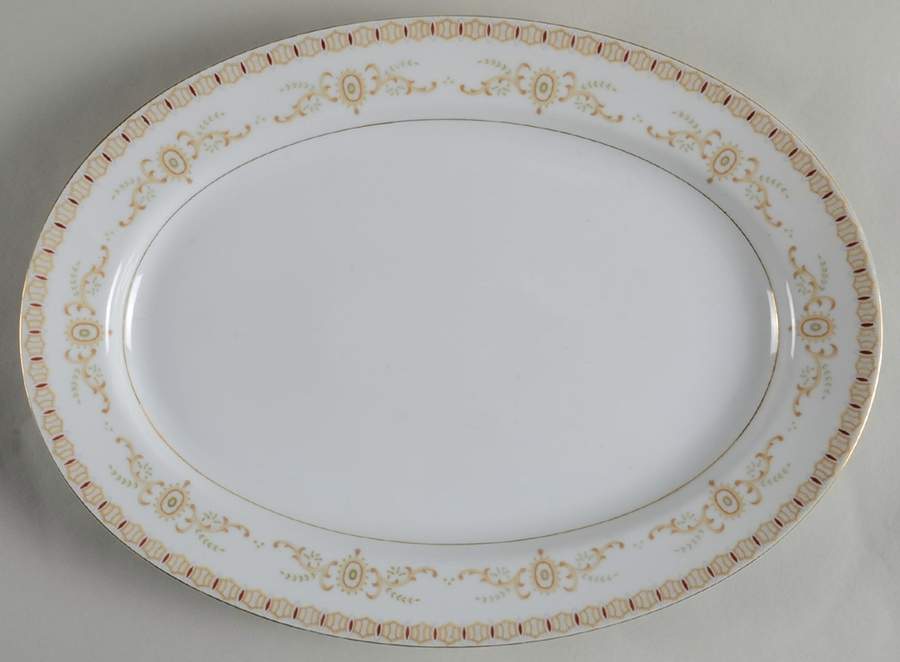 Empire 12" Oval Serving Platter by Nikko-1