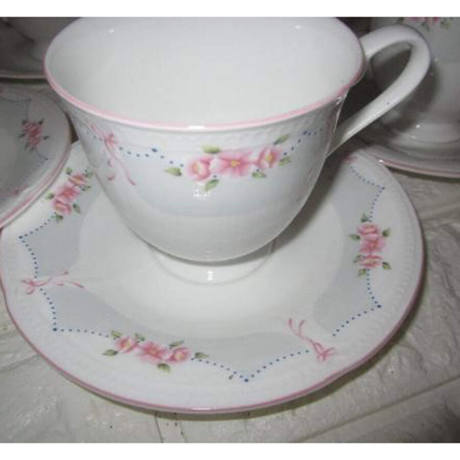 Empire Footed Cup & Saucer Set by Nikko-1