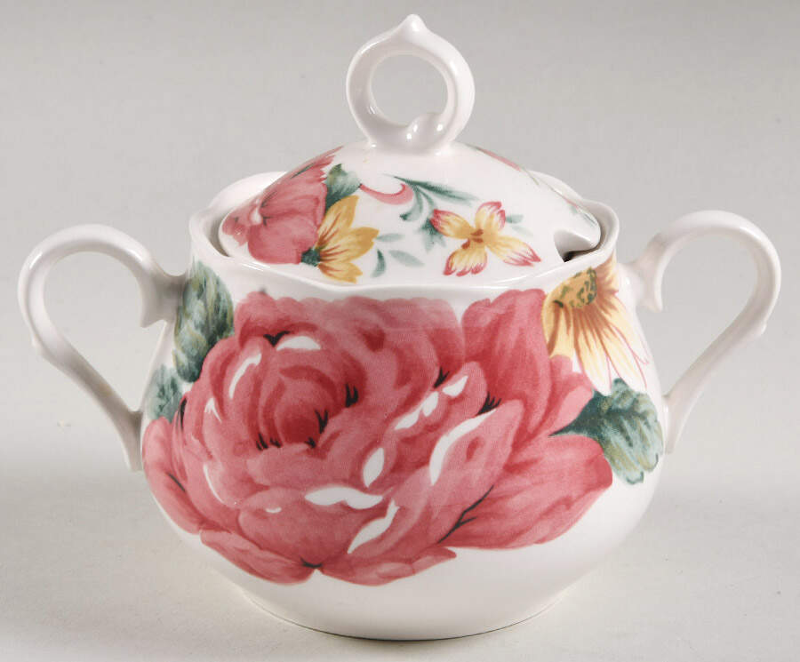 English Garden Sugar Bowl & Lid by Nikko-1