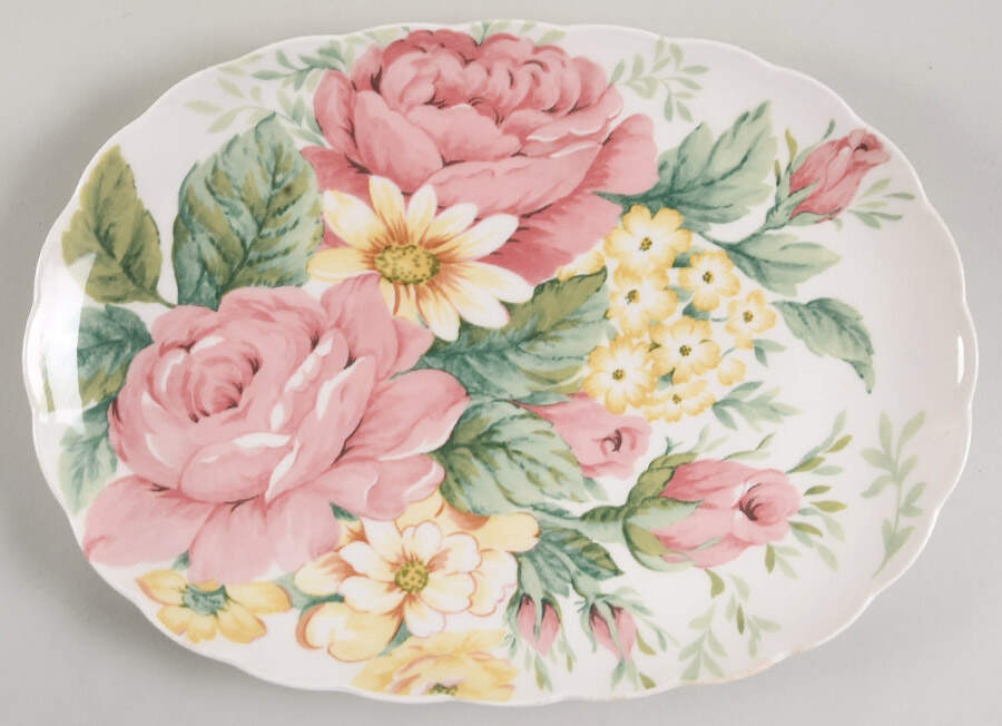 English Garden 13" Oval Serving Platter by Nikko-1