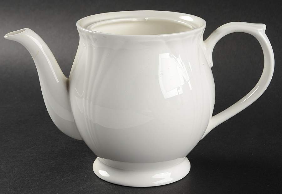 Estate White Teapot No Lid by Nikko-1