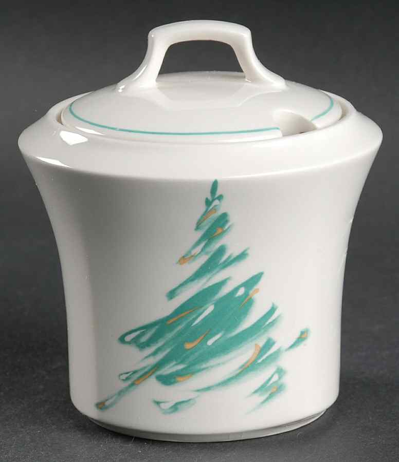 Evergreen Sugar Bowl & Lid by Nikko-1