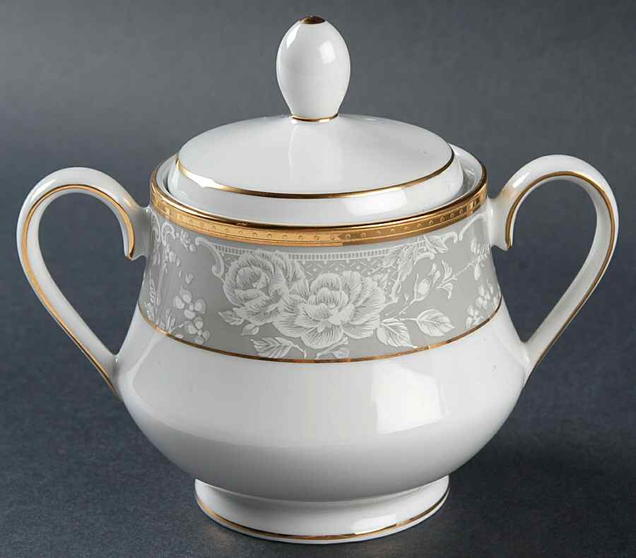 Evening Lace Sugar Bowl & Lid by Nikko-1