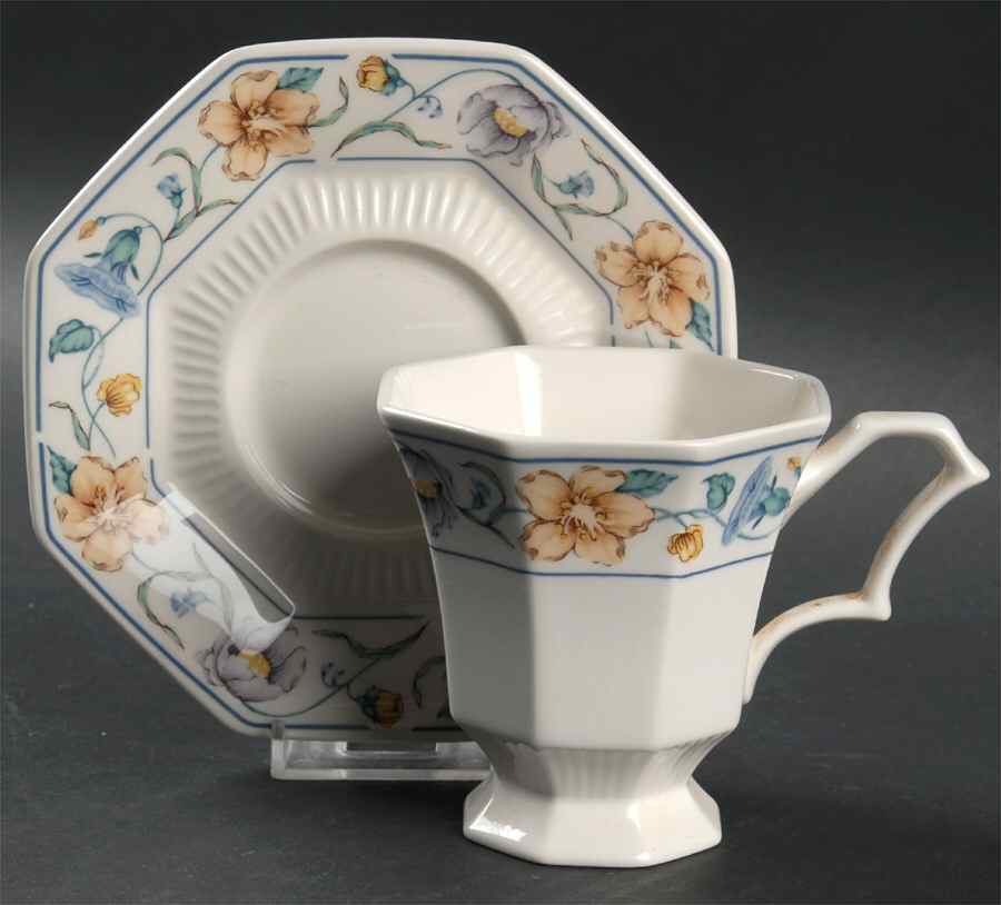 Fascination Footed Cup & Saucer Set by Nikko-1