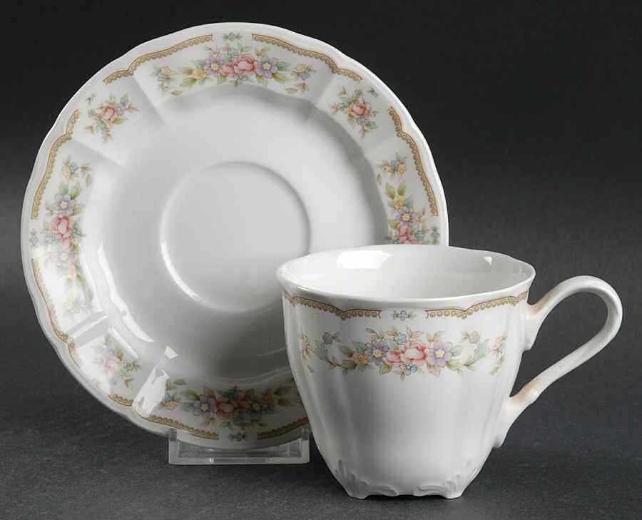 Felicity Flat Cup & Saucer Set by Nikko-1
