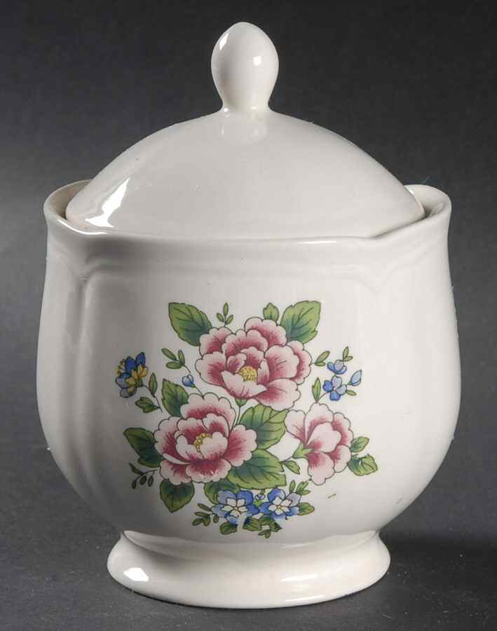 Flower Basket Sugar Bowl & Lid by Nikko-1