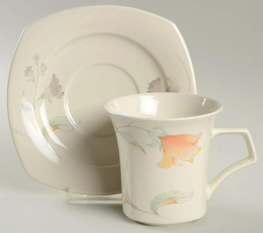 Flower Bells Flat Cup & Saucer Set by Nikko-1