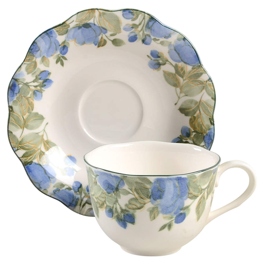 Flirtatious Flat Cup & Saucer Set by Nikko-1