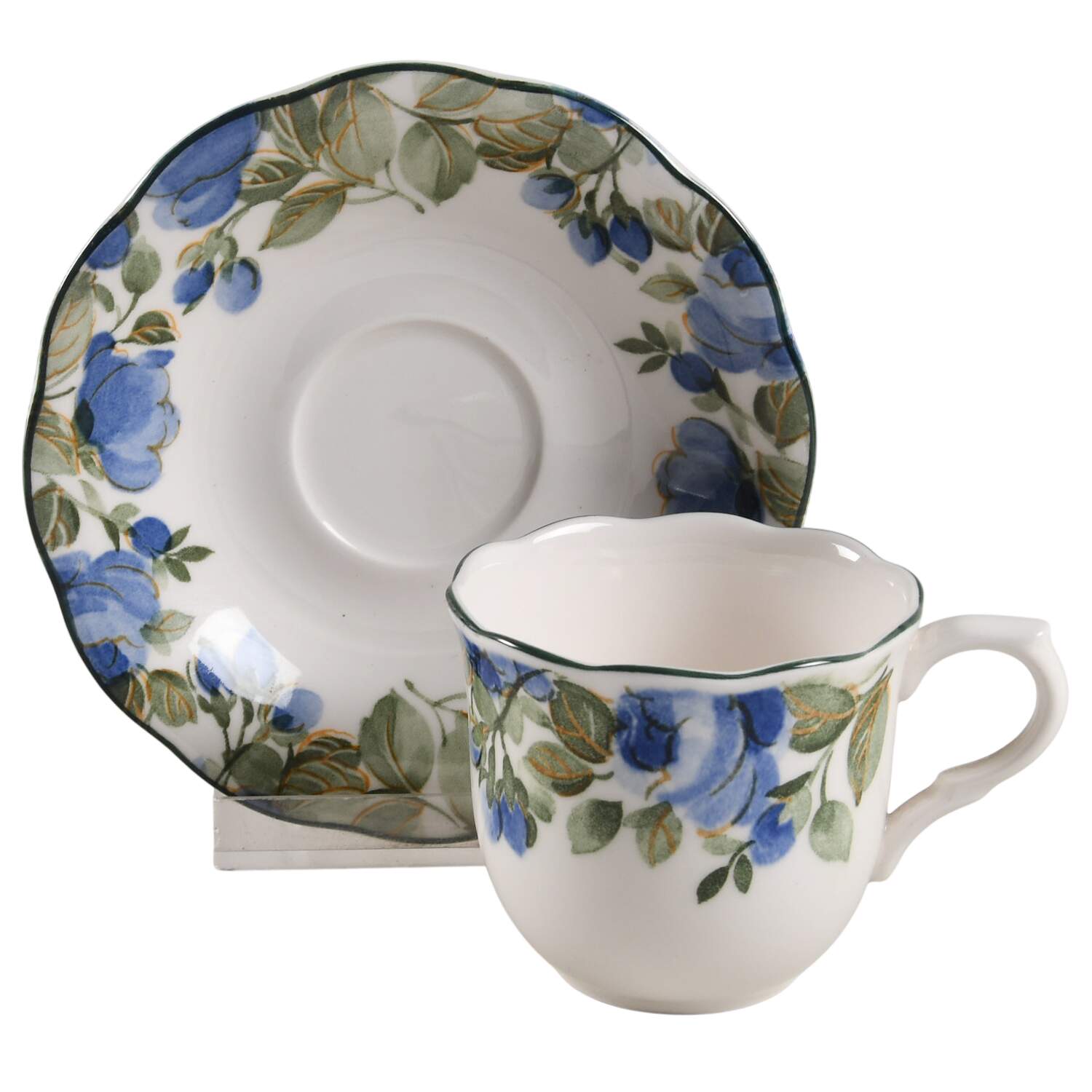 Flirtatious Flat Demitasse Cup & Saucer Set by Nikko-1