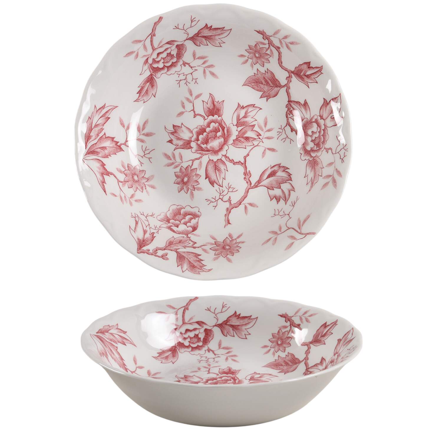 Flora Pink 9" Round Vegetable Bowl by Nikko-1
