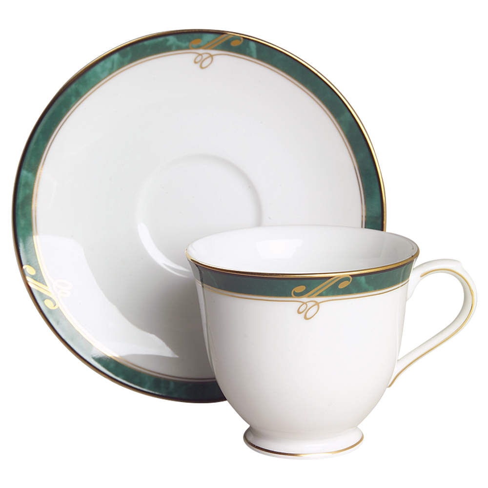 Forest Glen Footed Cup & Saucer Set by Nikko-1