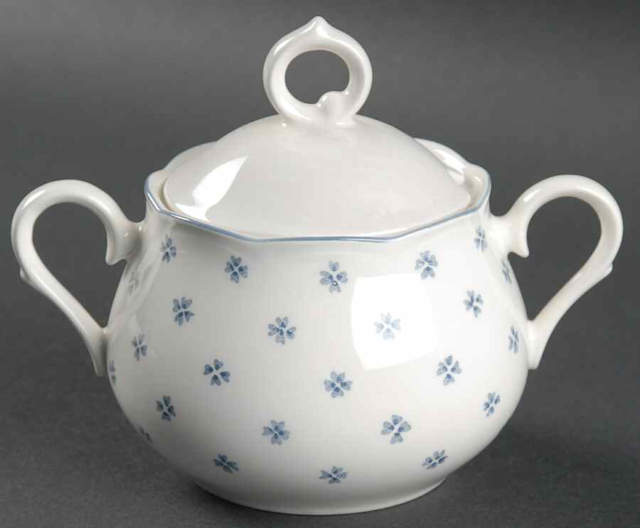Forget-Me-Not Sugar Bowl & Lid by Nikko-1