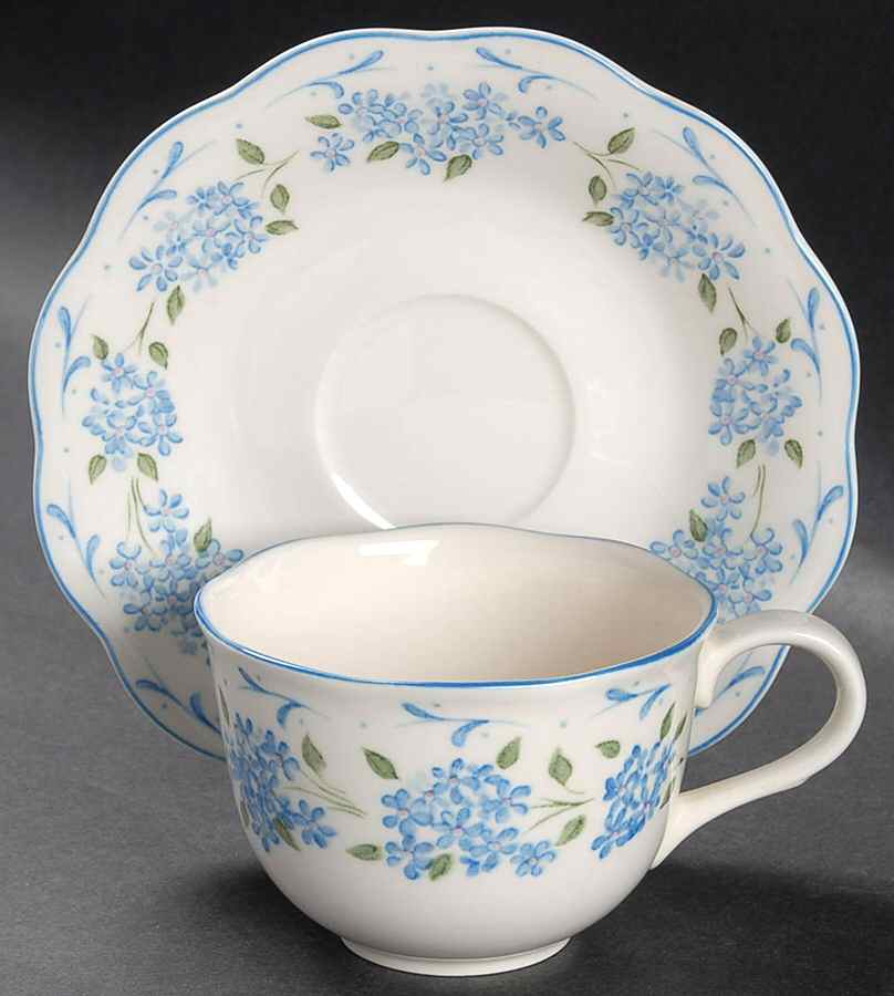French Twist Flat Cup & Saucer Set by Nikko-1