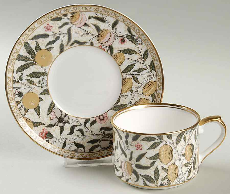 Fruit Flat Cup & Saucer Set by Nikko-1