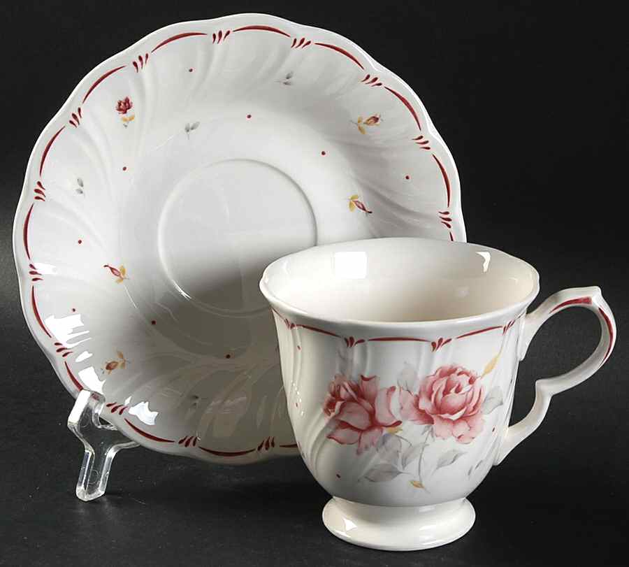 Full Bloom Footed Cup & Saucer Set by Nikko-1