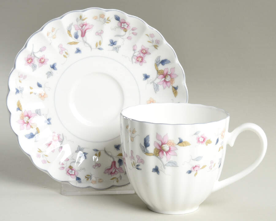 Garden Party Flat Cup & Saucer Set by Nikko-1