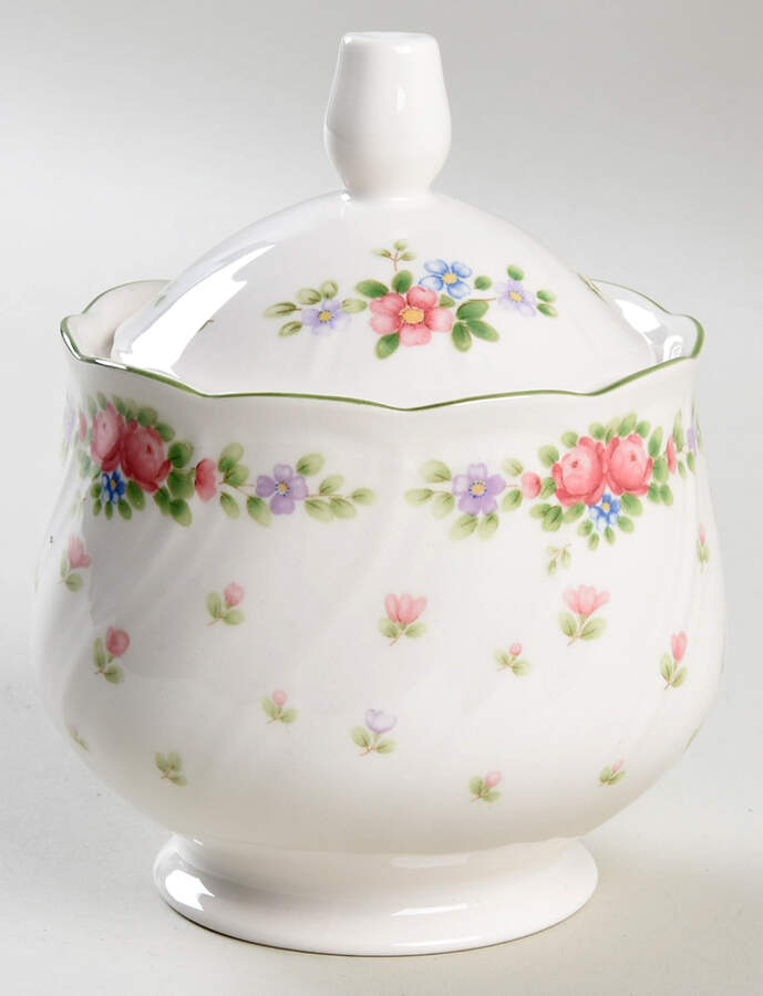 Garland Sugar Bowl & Lid by Nikko-1