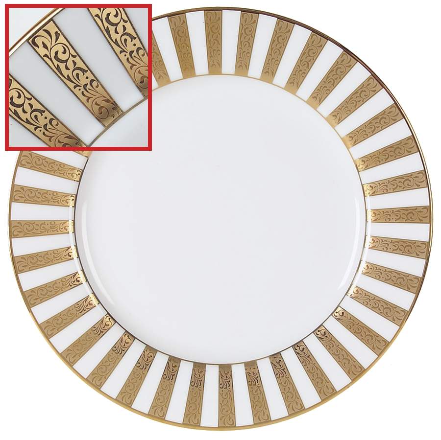 Gold Filigree Accent Luncheon Plate by Nikko-1
