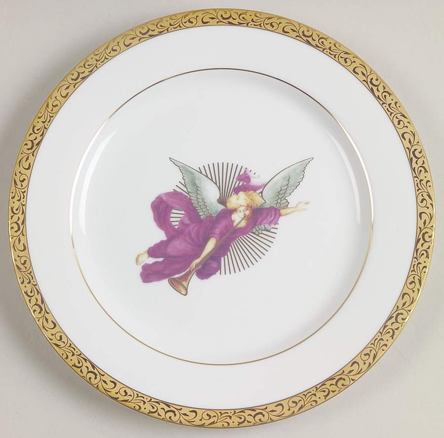Gold Filigree Accent Salad Plate by Nikko-1