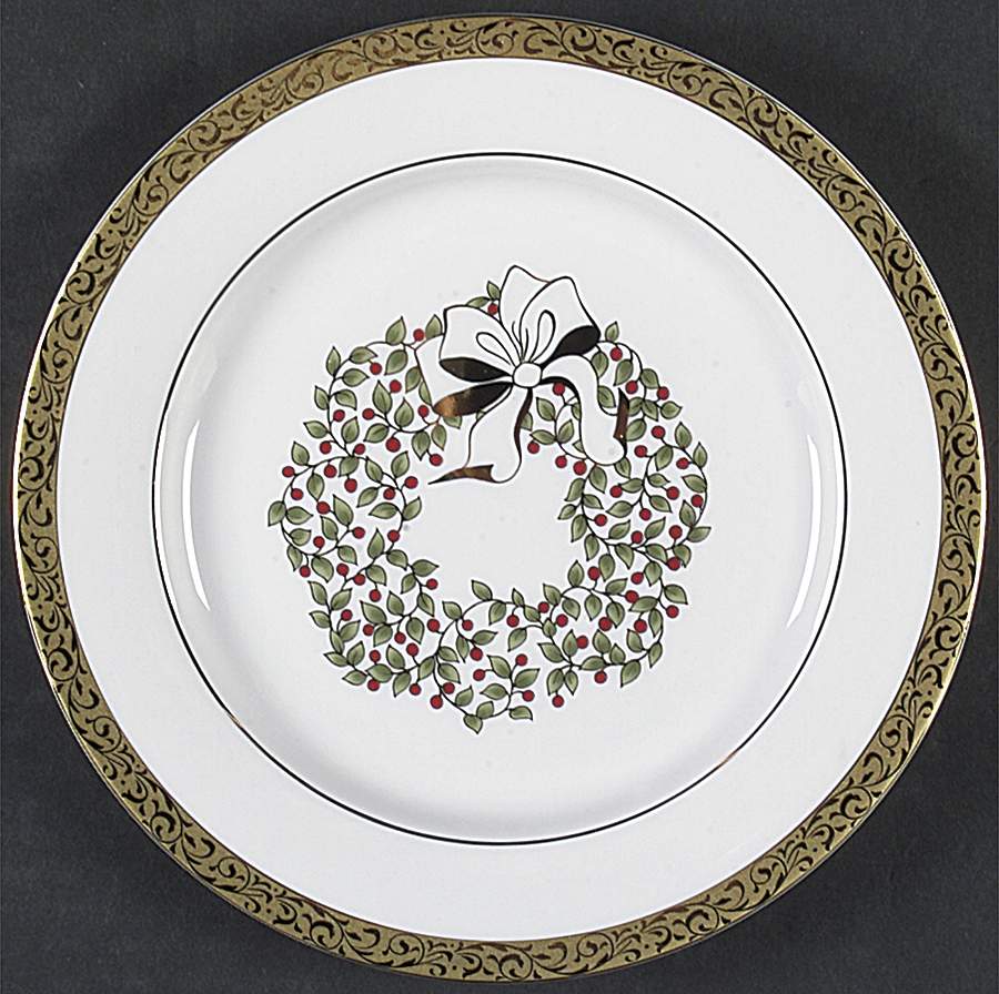Gold Filigree Accent Salad Plate by Nikko-1