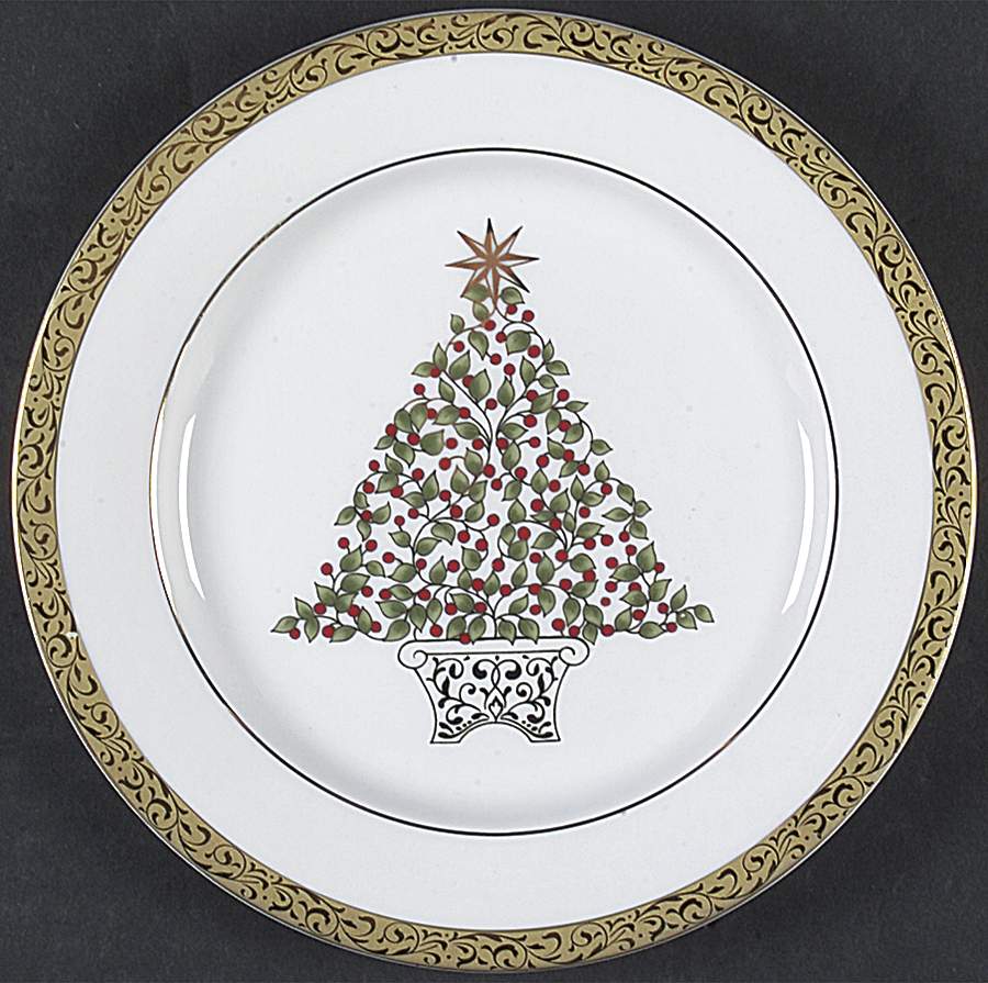 Gold Filigree Accent Salad Plate by Nikko-1