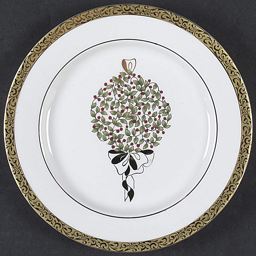 Gold Filigree Accent Salad Plate by Nikko-1