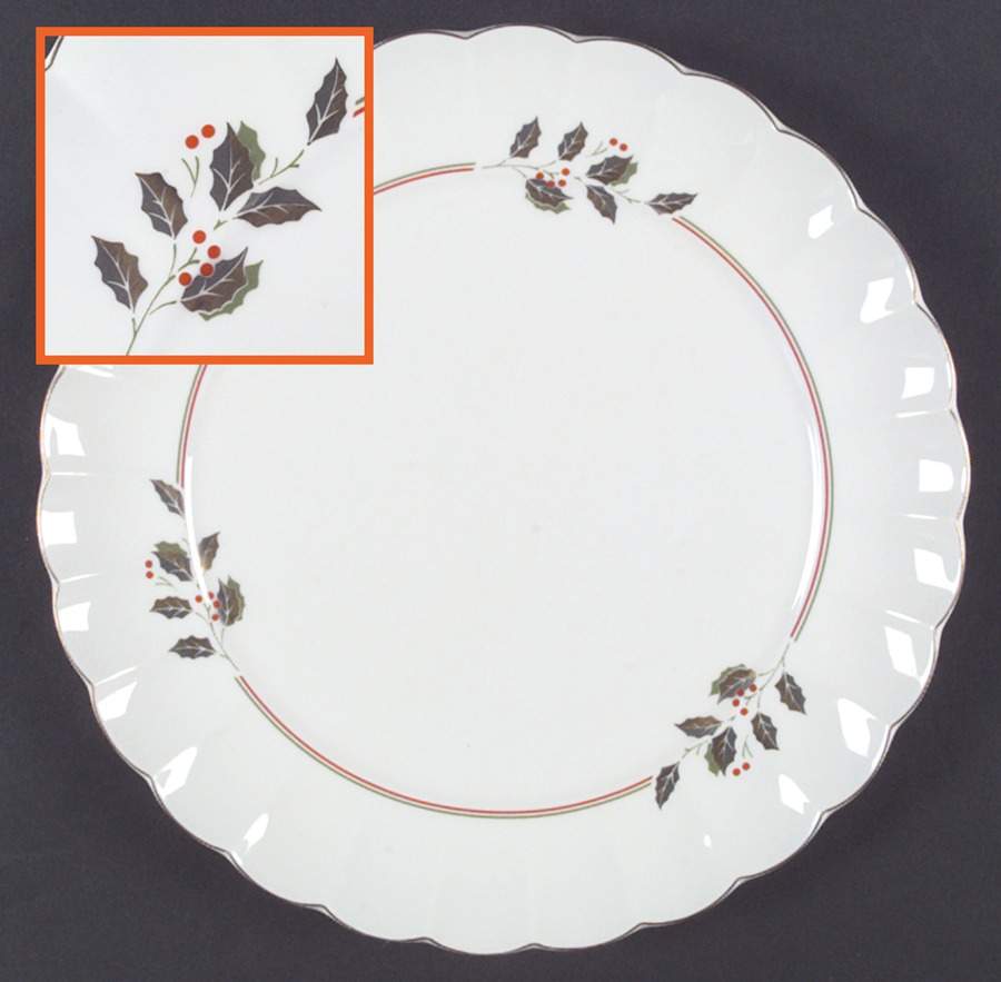 Golden Holly Dinner Plate by Nikko-1