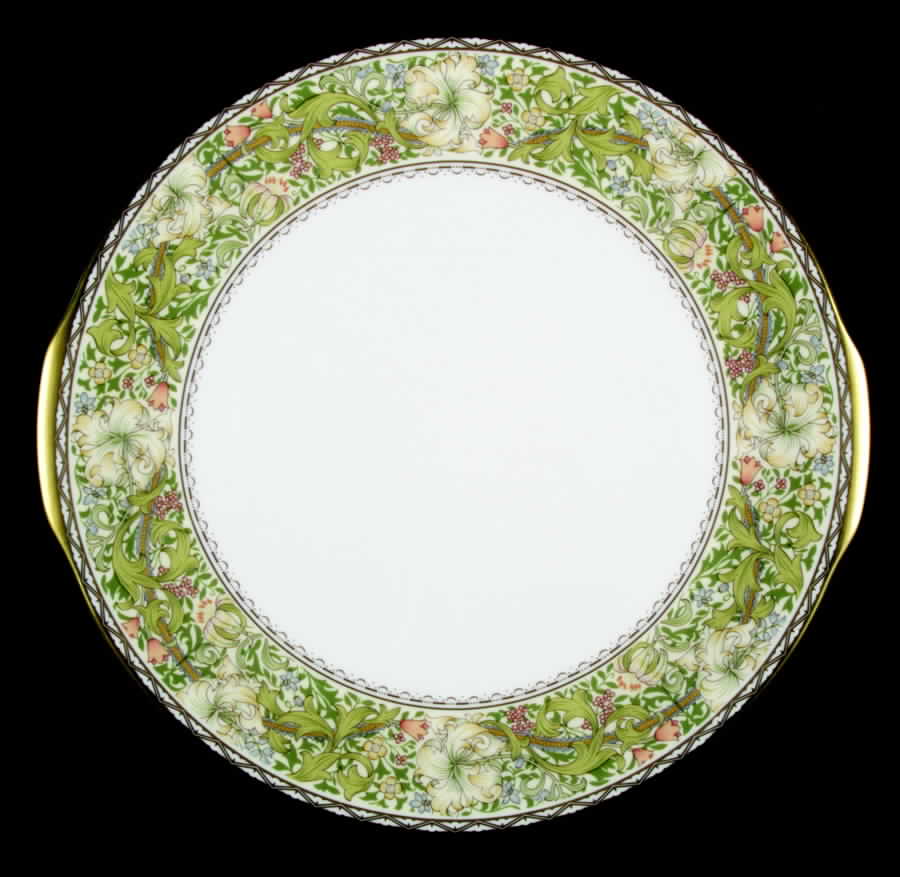Golden Lily Handled Cake Plate by Nikko-1