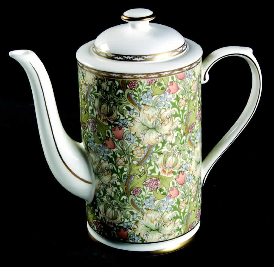Golden Lily Coffee Pot & Lid by Nikko-1