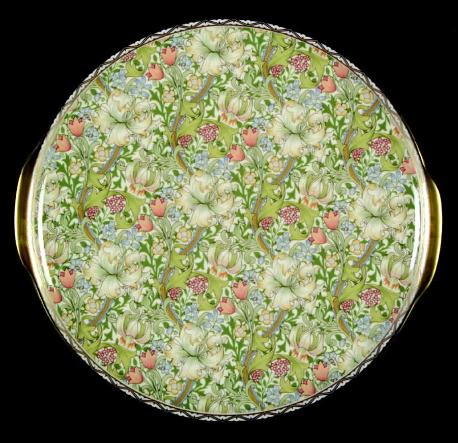 Golden Lily Party/Serving/Chip & Dip Plate by Nikko-1