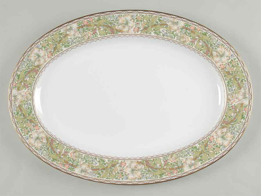 Golden Lily 14" Oval Serving Platter by Nikko-1