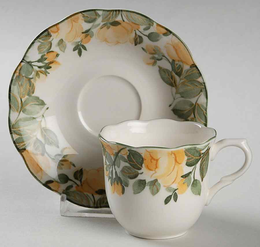 Gracious Flat Demitasse Cup & Saucer Set by Nikko-1