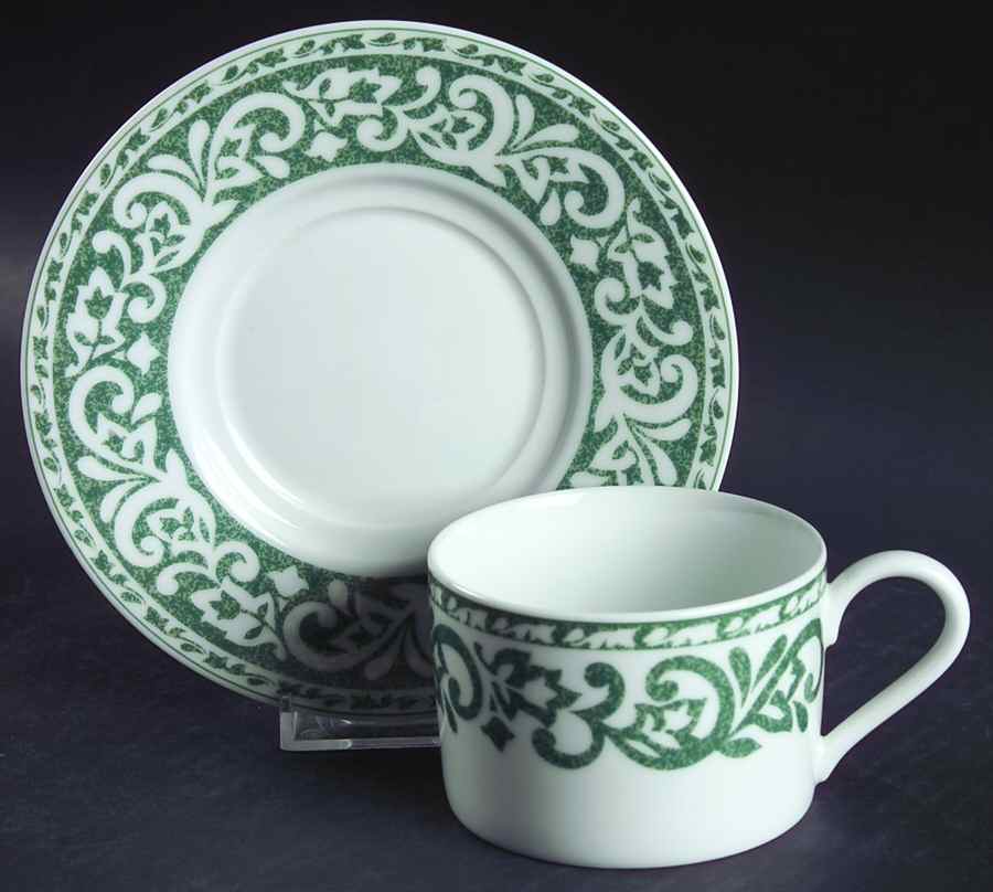 Greenhouse Flat Cup & Saucer Set by Nikko-1