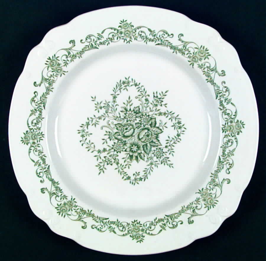 Green Galaxie Dinner Plate by Nikko-1