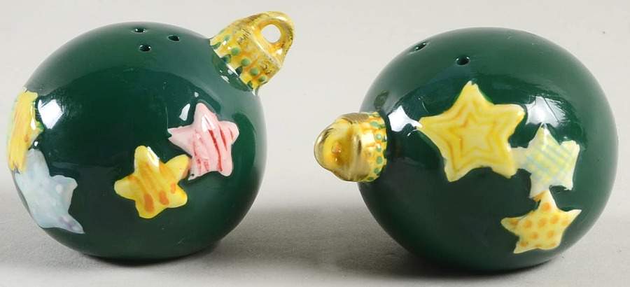 Happy Holidays Figural Salt and Pepper Set by Nikko-1