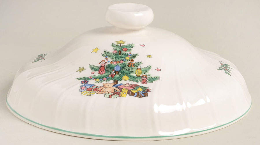 Happy Holidays Lid for 2.75 Quart Round Casserole by Nikko-1