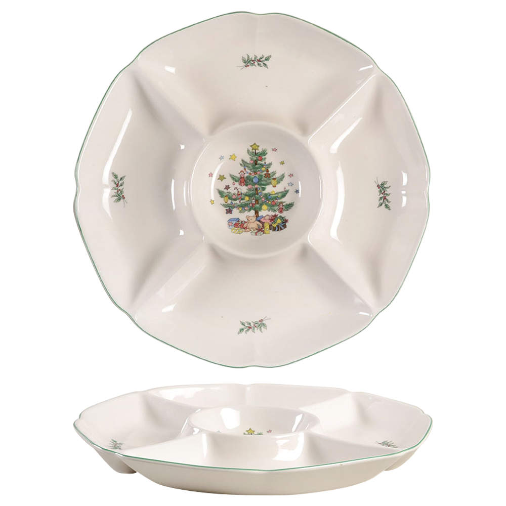 Happy Holidays Hors d'Oeuvre Tray by Nikko-1